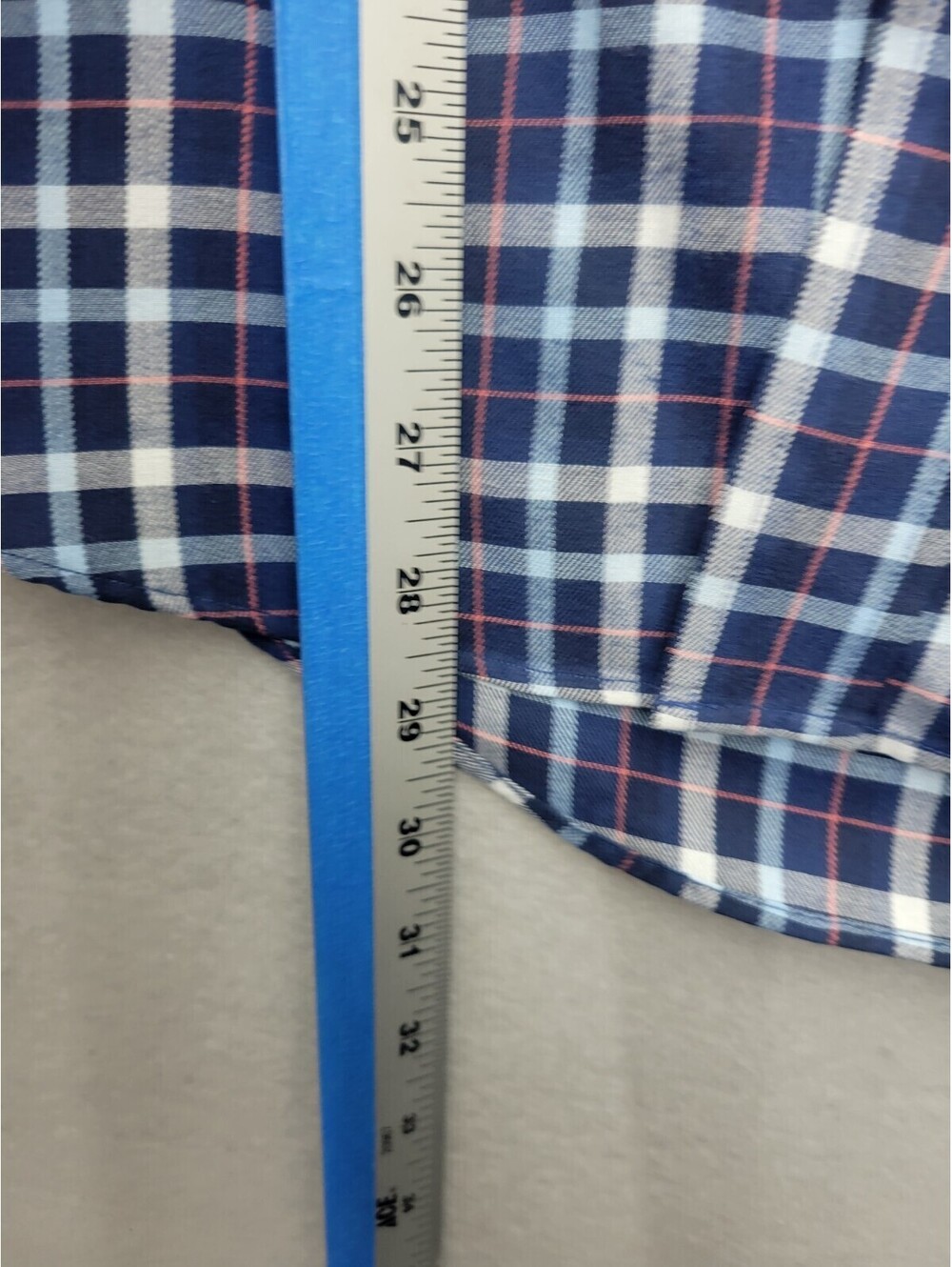 Vineyard Vines Men's Button-Up Medium Blue Long Sleeve Plaid Polyester Tucker - Picture 5 of 10